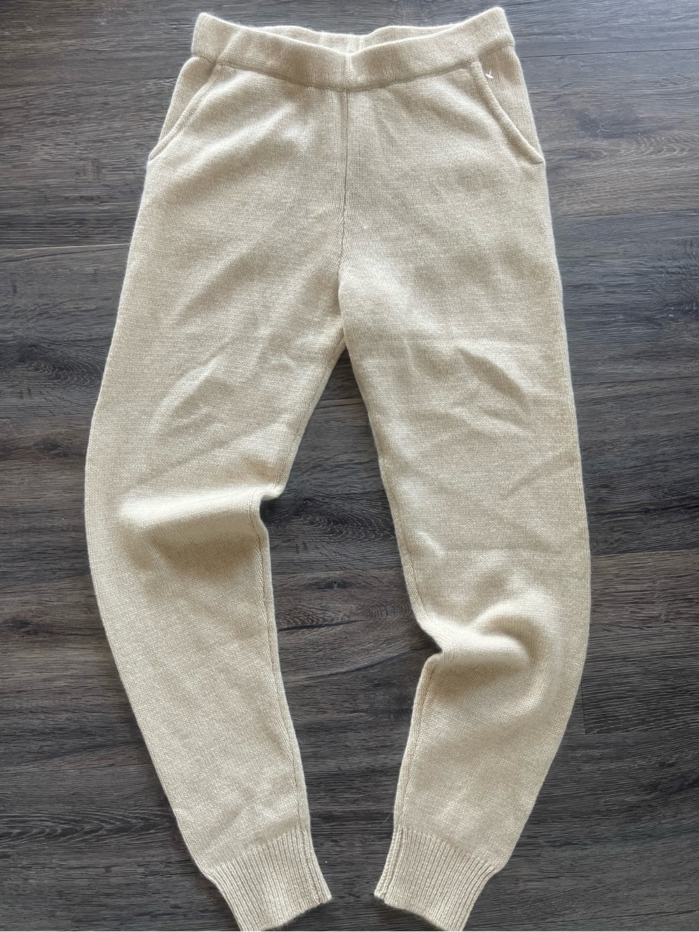One Grey Day | 100% Cashmere Pull-on Joggers Size Small NWT Oatmeal